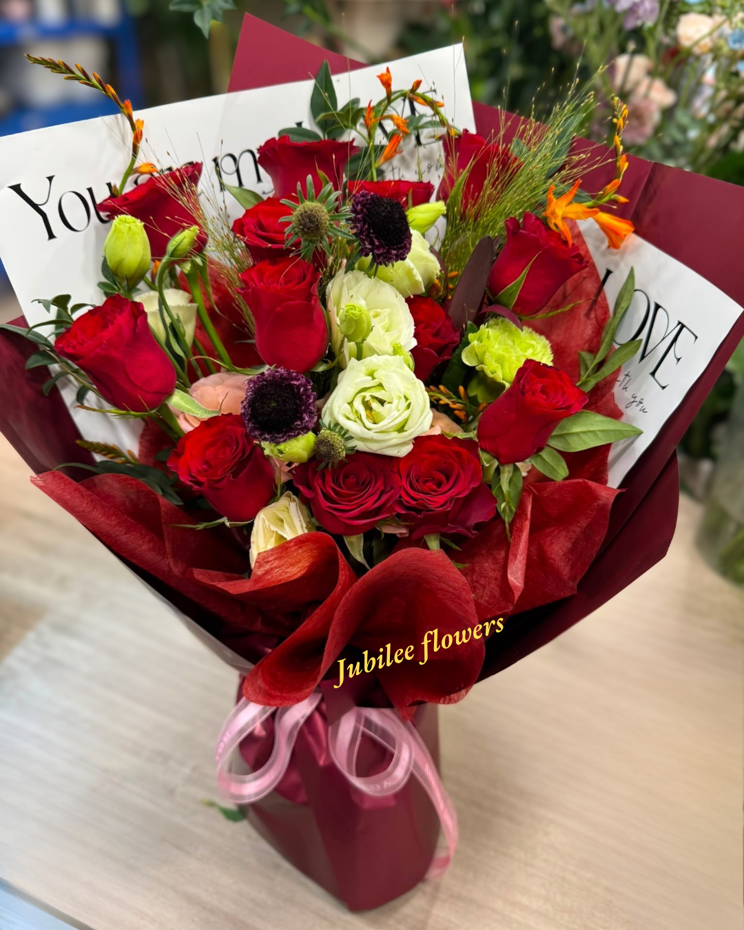 紅玫瑰花束