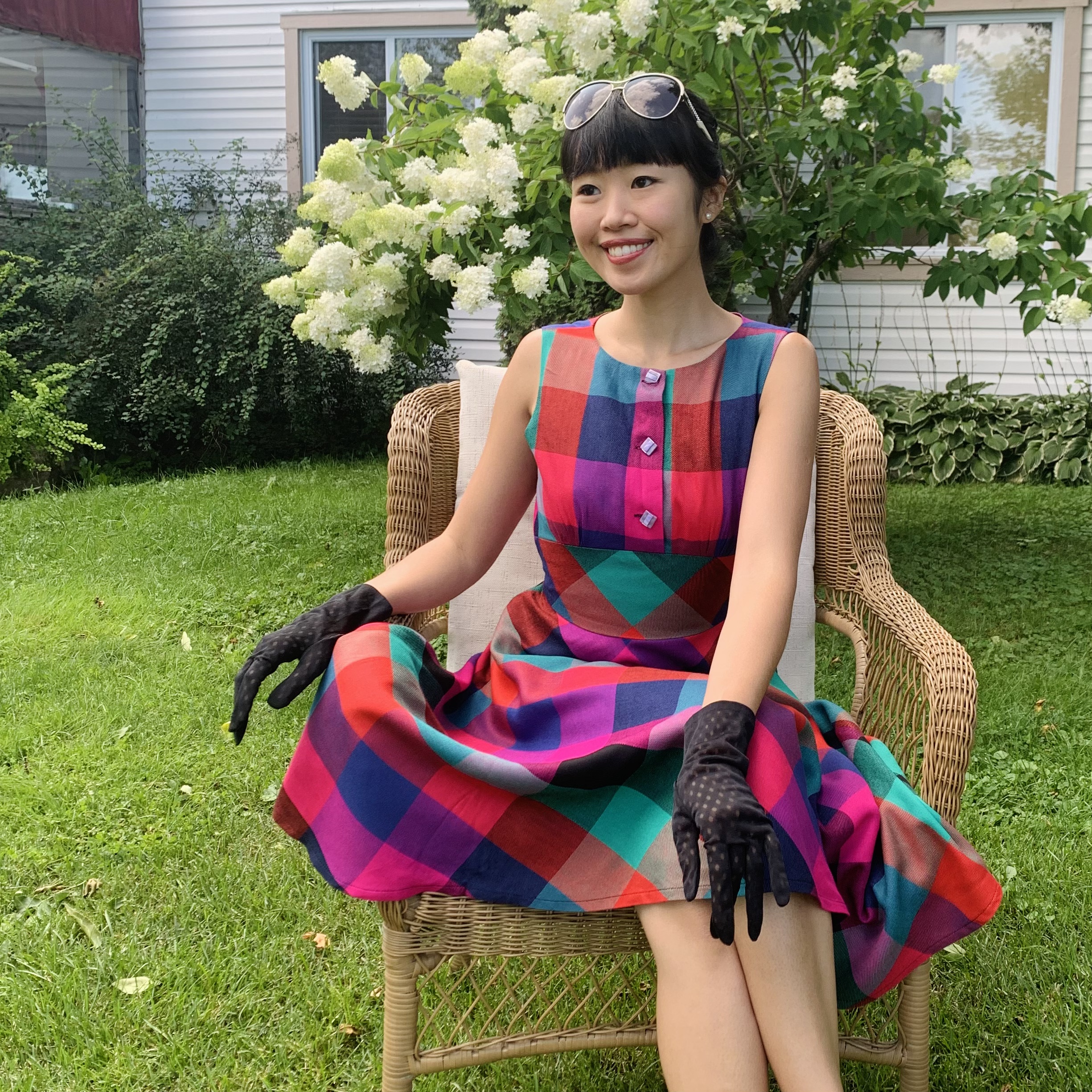 (Last XS) 1950s Inspired Merry Check Summer Swing Dress - Limited (FM146)