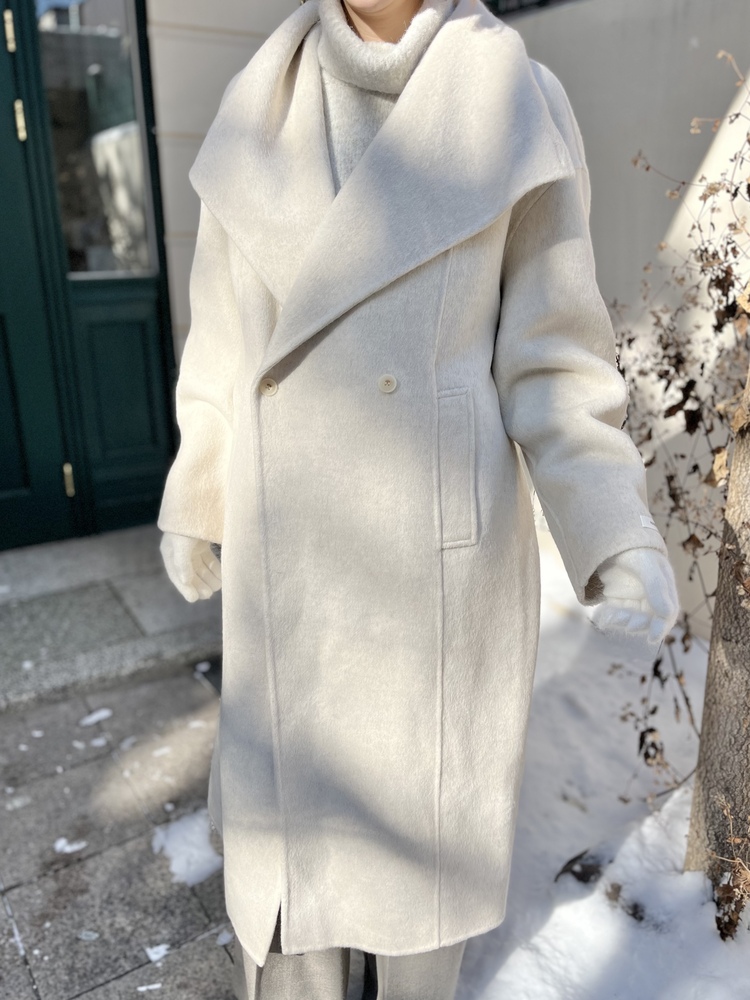 [70% Wool] Parisian Belted Wool Coat (Oat)