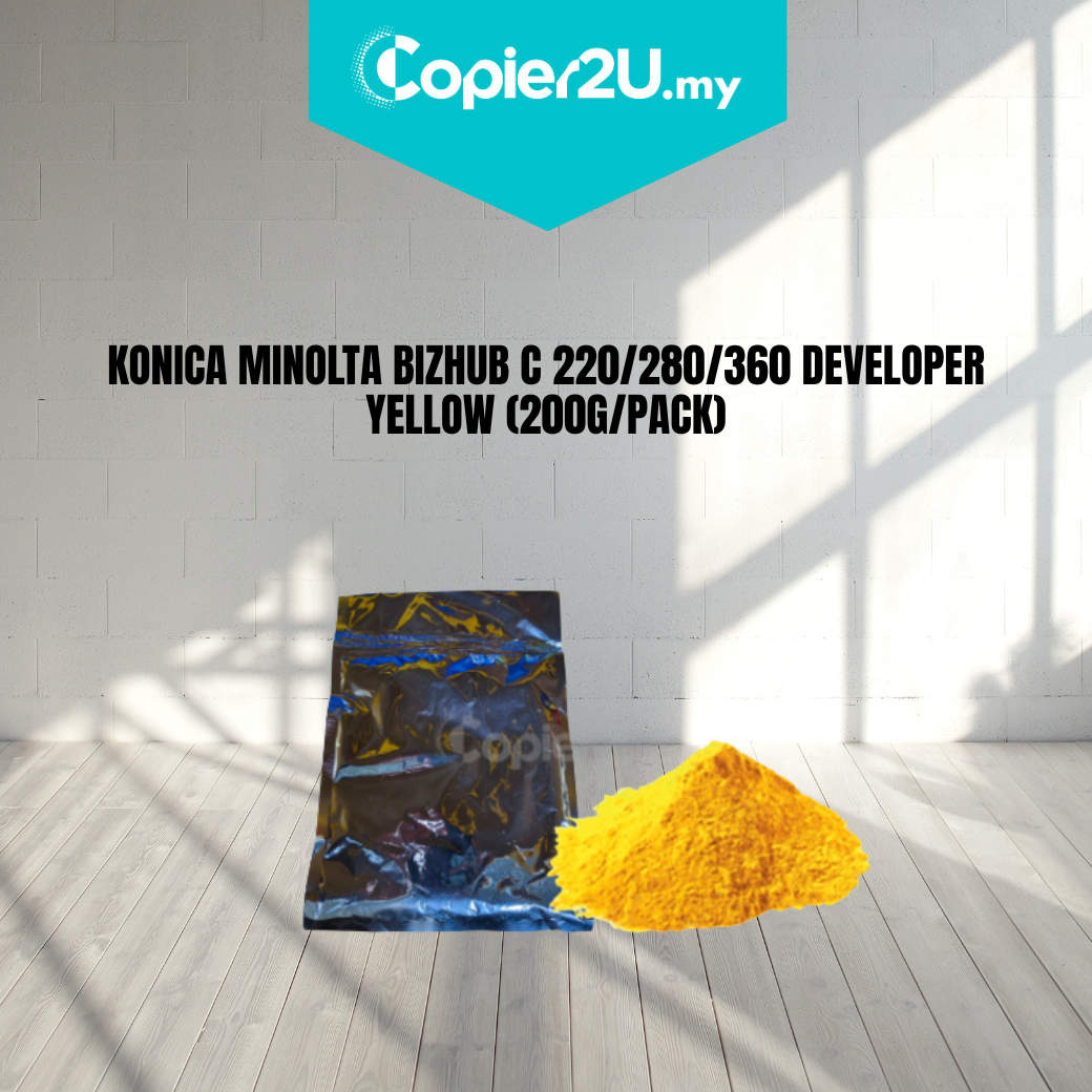 KONICA MINOLTA BIZHUB C 220/280/360 DEVELOPER YELLOW (200G/PACK)