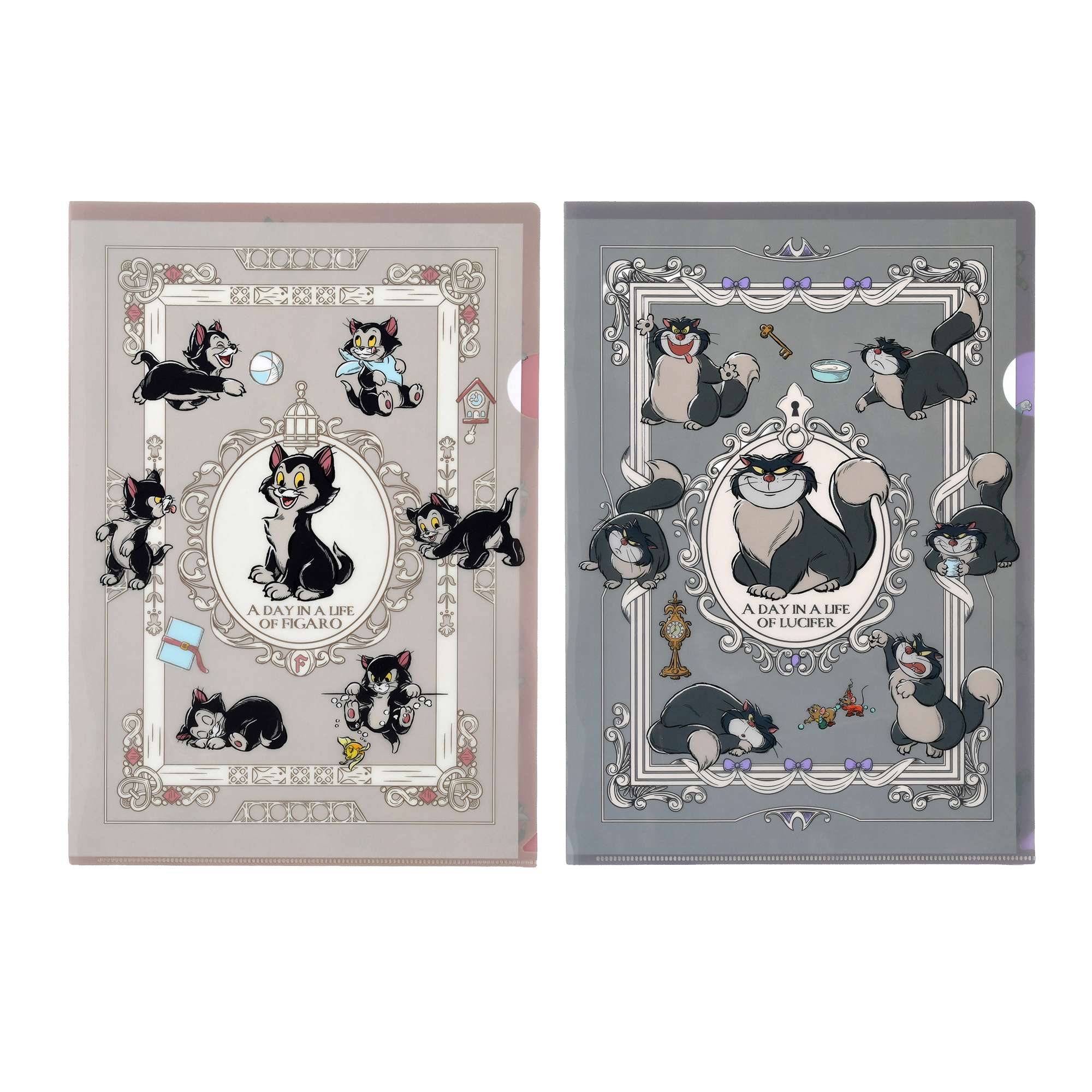 🎀【預訂】Disney Cat Day Lucifer & Figaro A4 File set