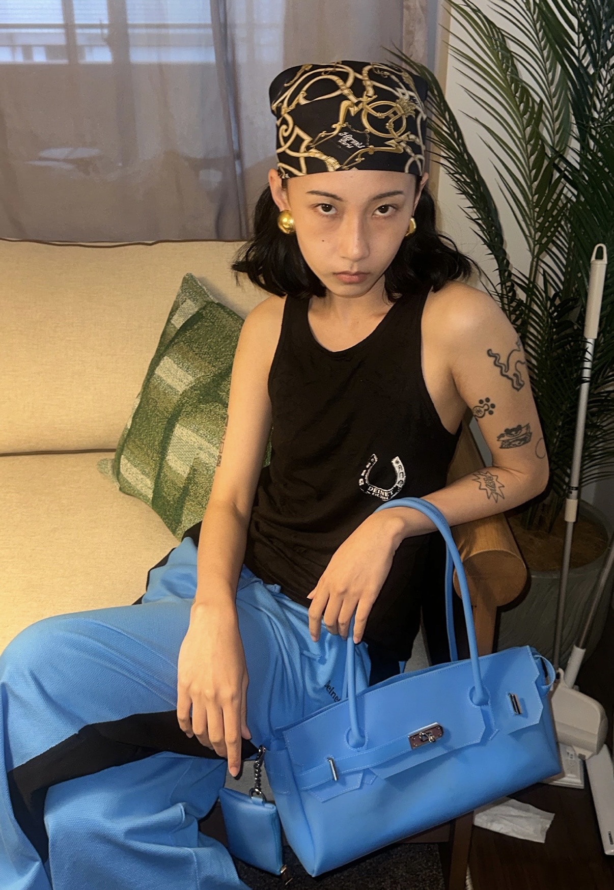 DEINET JELLY TWO-WAY BAG IN BLUE