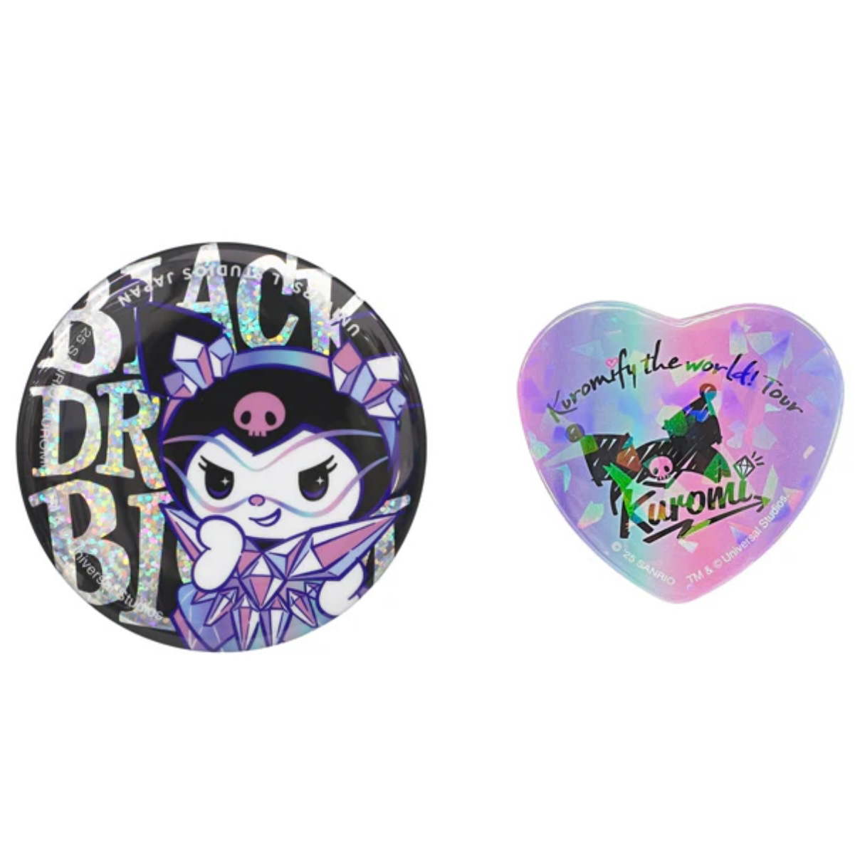 Kuromi Neck Strap & Can Badge Set