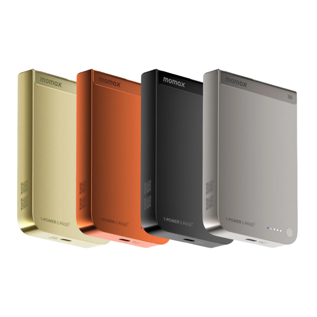 【CCC安全認證】MOMAX 1‑Power S.Pass² 10000mAh Qi2.2 半固態磁吸流動電源 IP163Q22｜25W 磁吸無線快充・30W PD 快充・半固態電池 MagSafe 行動電源｜香港行貨