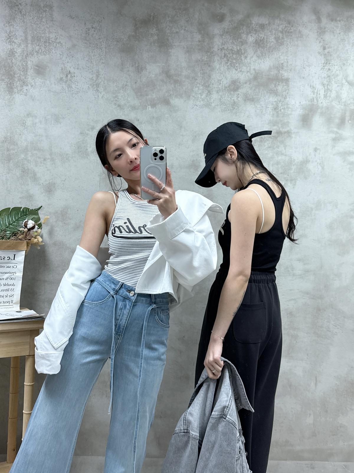 E06 前帶直腳牛仔褲