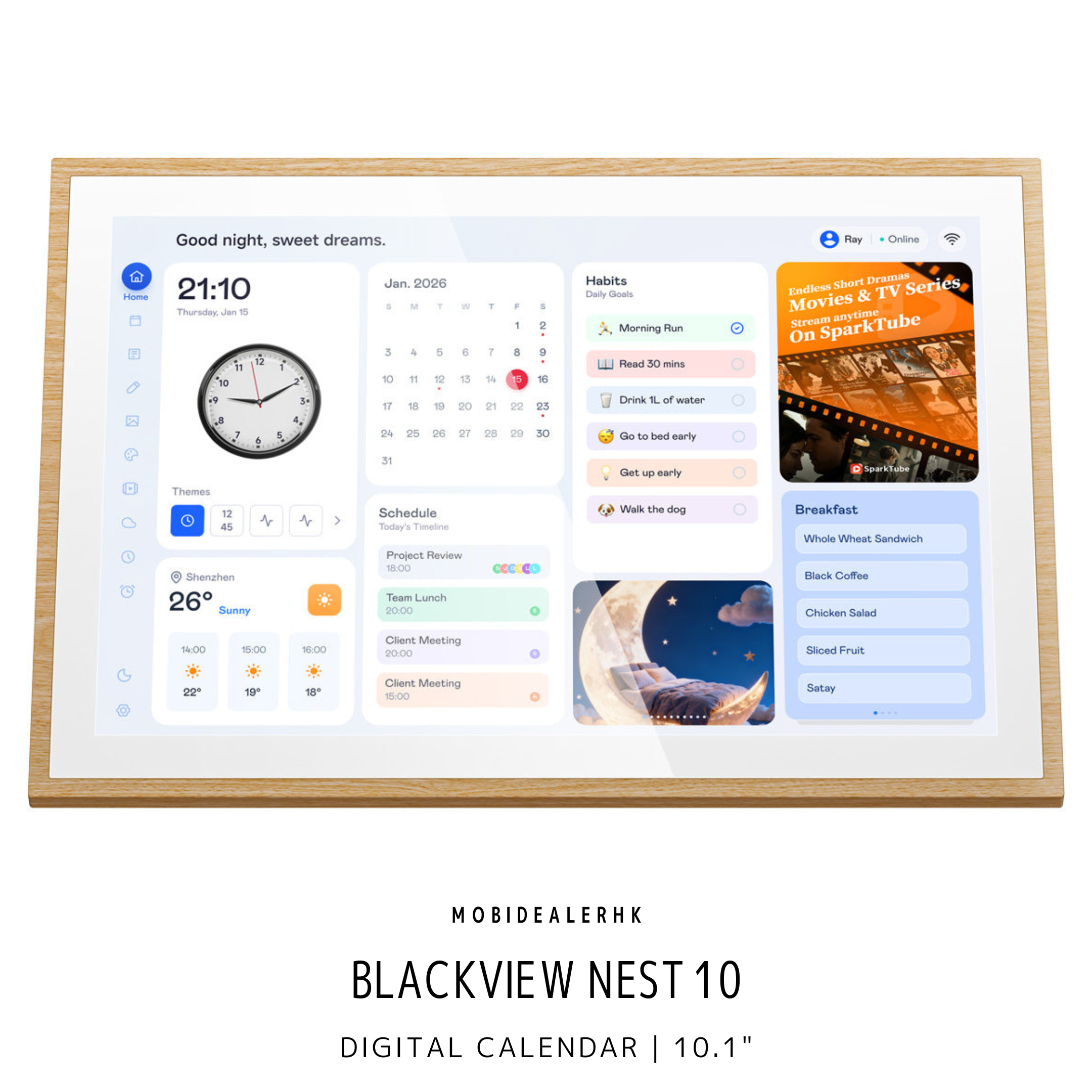 Blackview NEST 10 | 智能電子日曆 | 10.1"