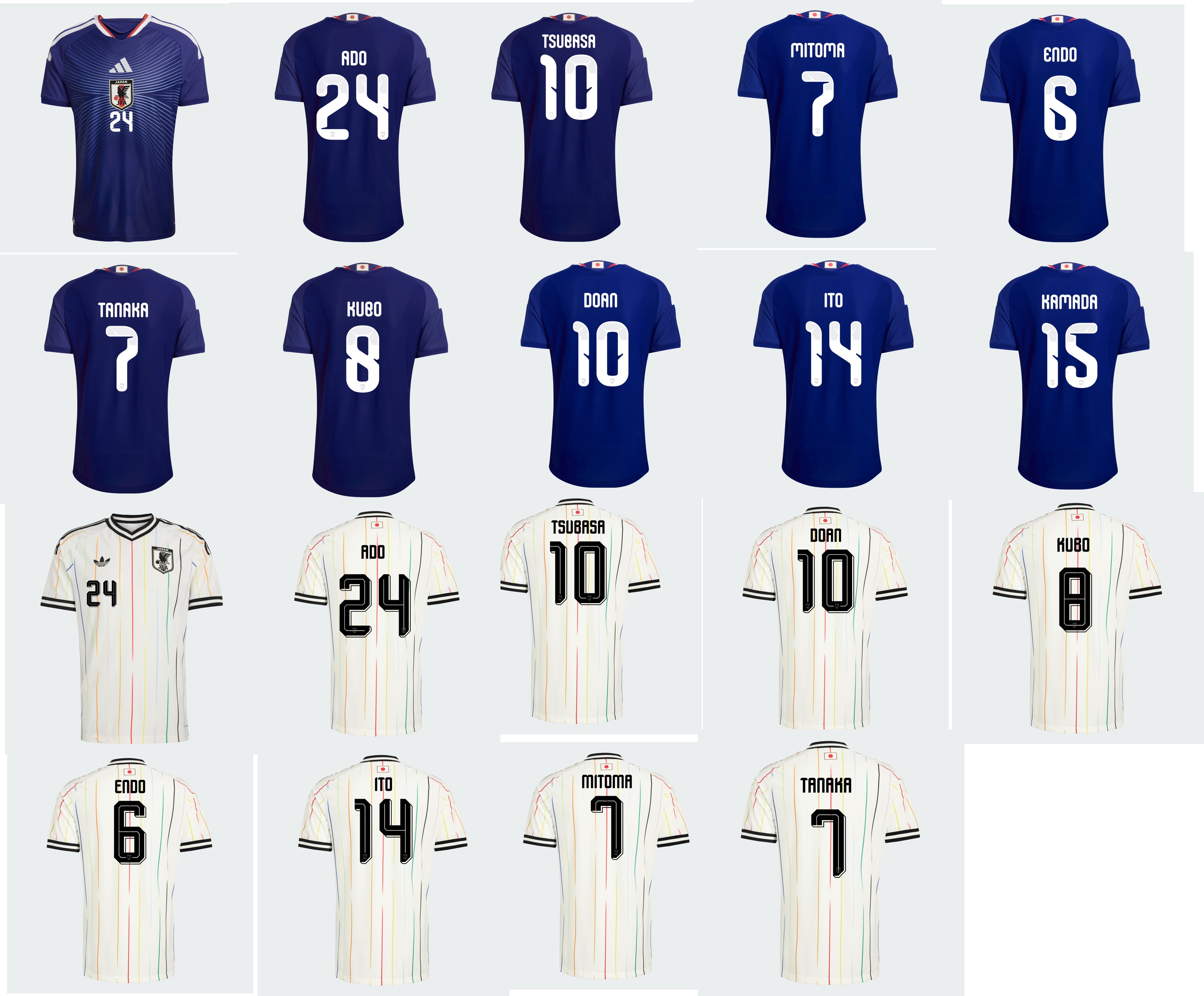 Japan 日本國家隊 2025-26 主場/作客印字 (內有多選)