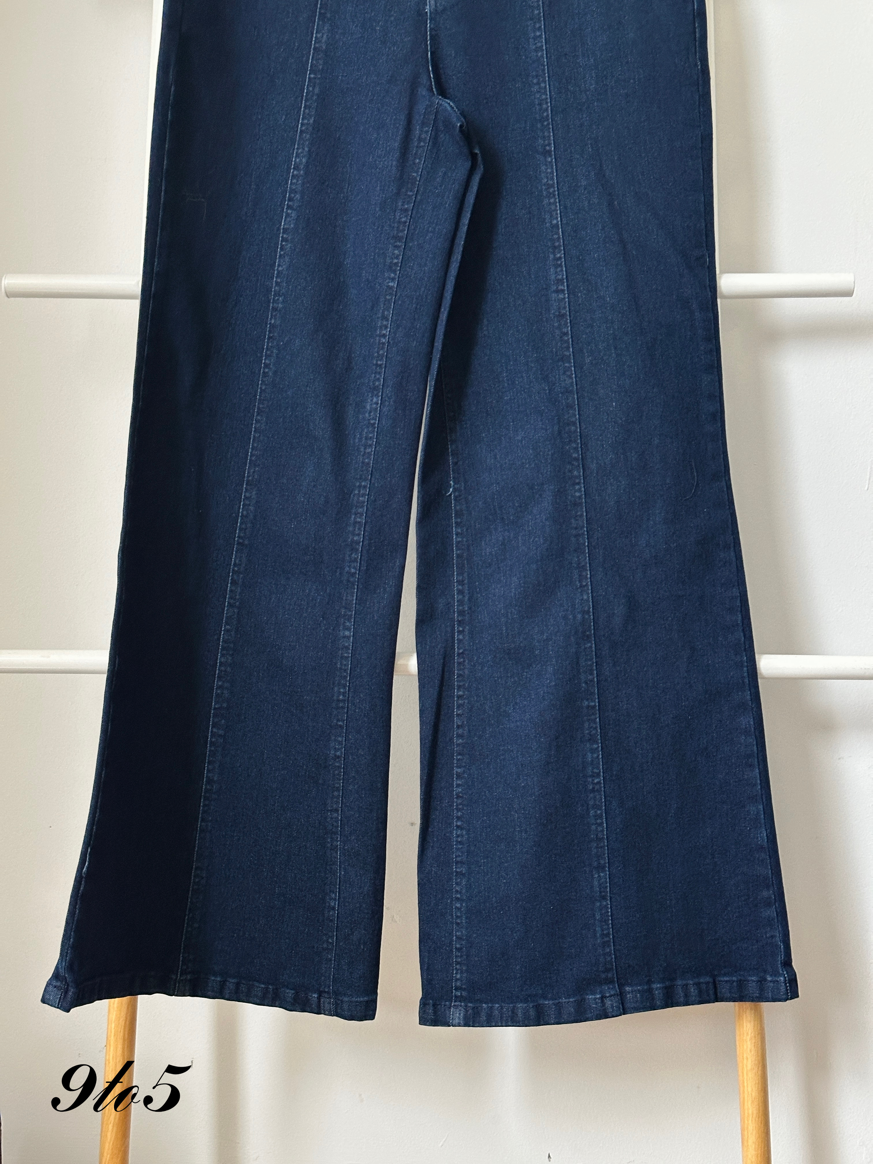 S1768 Wide Leg Jeans - Blue & Dark Blue
