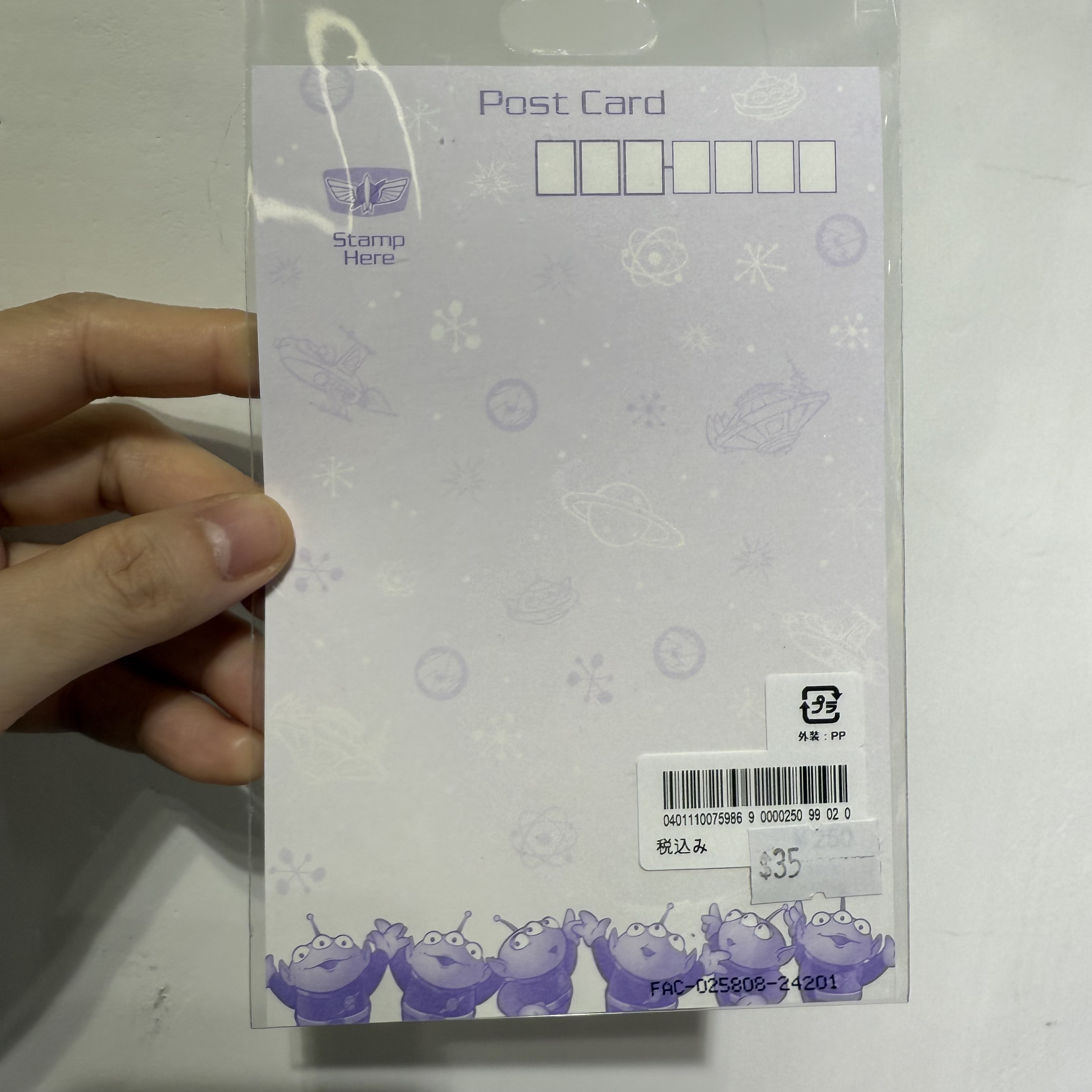 現貨 東迪限定 巴斯光年 三眼仔 Blasters Postcard