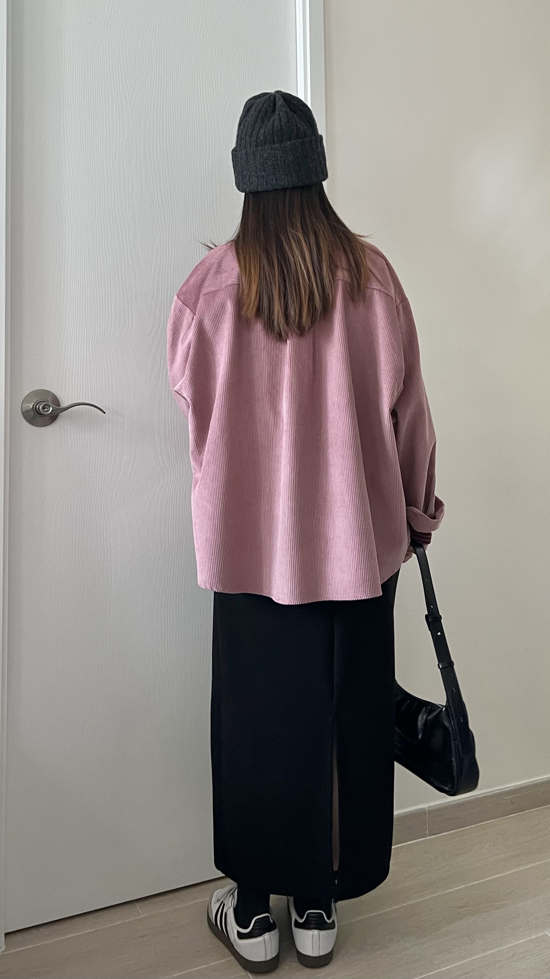 親膚軟熟細坑紋長裙 