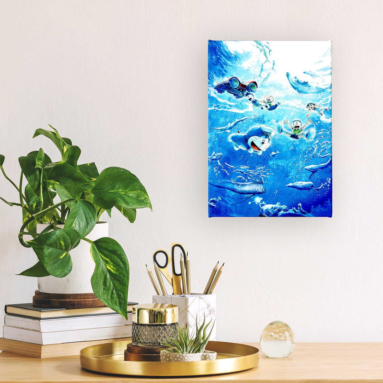 [訂購] 多啦A夢電影藝術微噴版畫 《海底鬼岩城》 Doraemon電影插畫