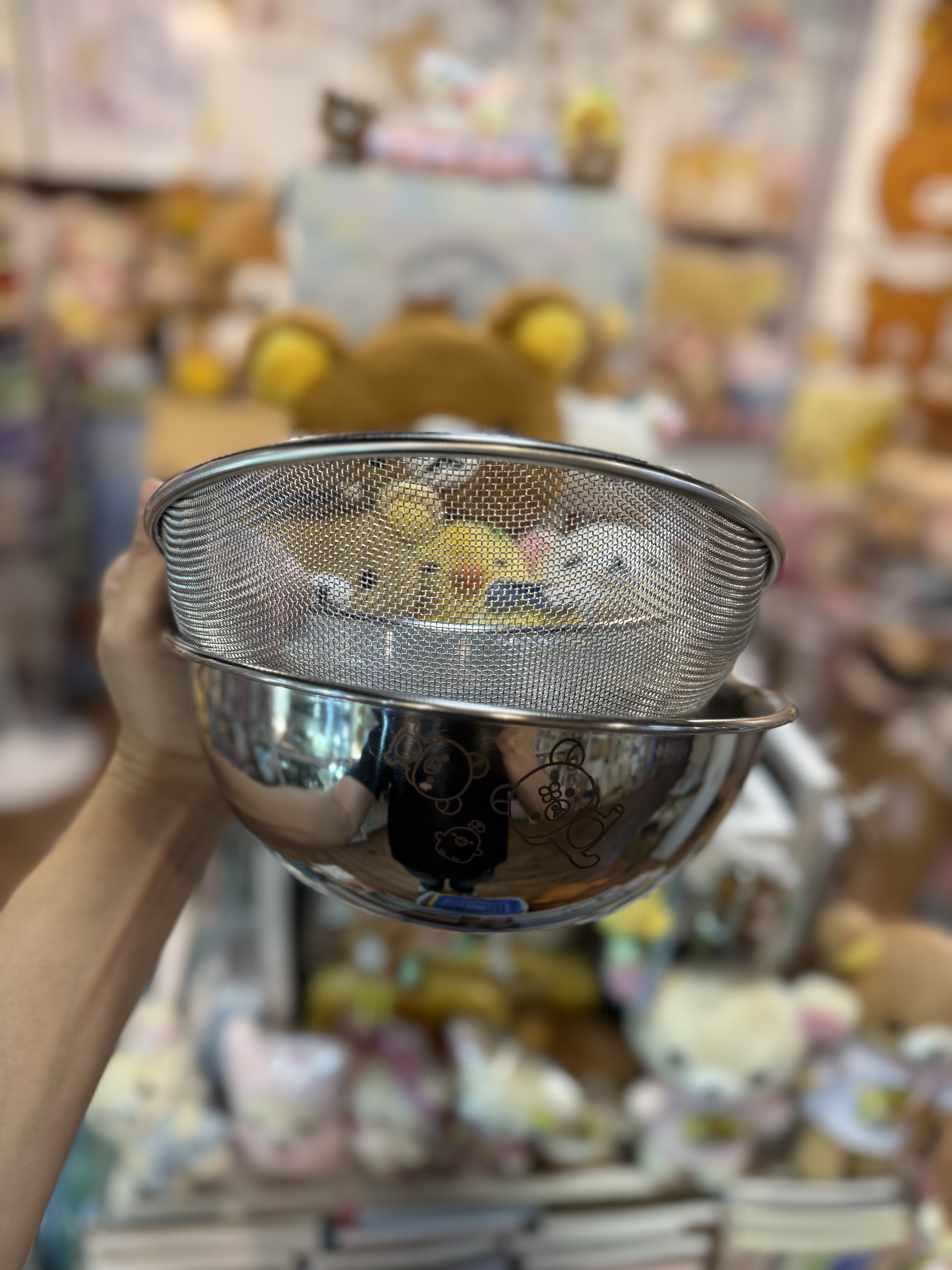 《現貨》全新日本專店限定Rilakkuma 日本製不鏽濾網及碗套裝