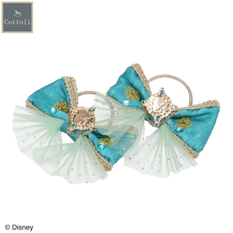 🇯🇵限時預訂 日本直送🇯🇵Cottoli x Disney公主系列茉莉公主刺繡薄紗蝴蝶結髮圈兩件套