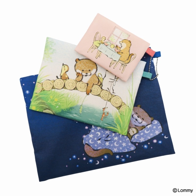 現貨｜【一套三個】可愛謊言的水獺 Kawaiiusono Kawauso 日版 收納袋 套裝 3 Size Pouch (KUK-114)