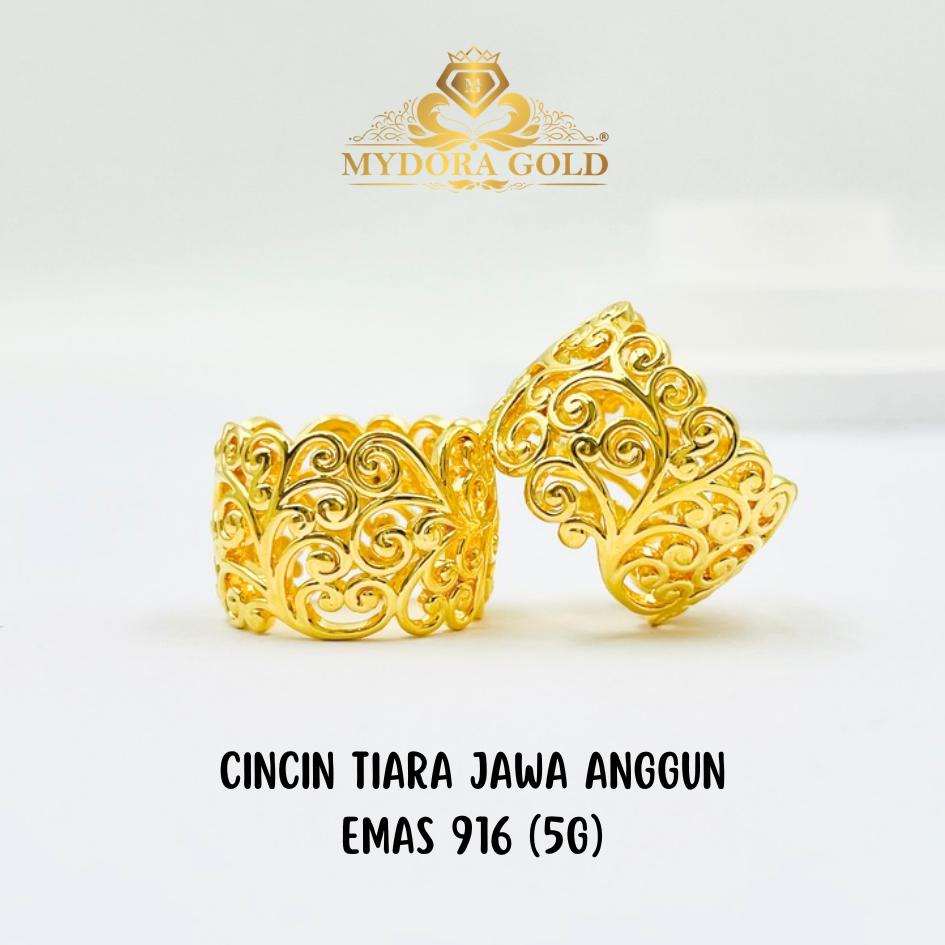 MYDORA Cincin Tiara Jawa Anggun (5G) l EMAS 916/22K