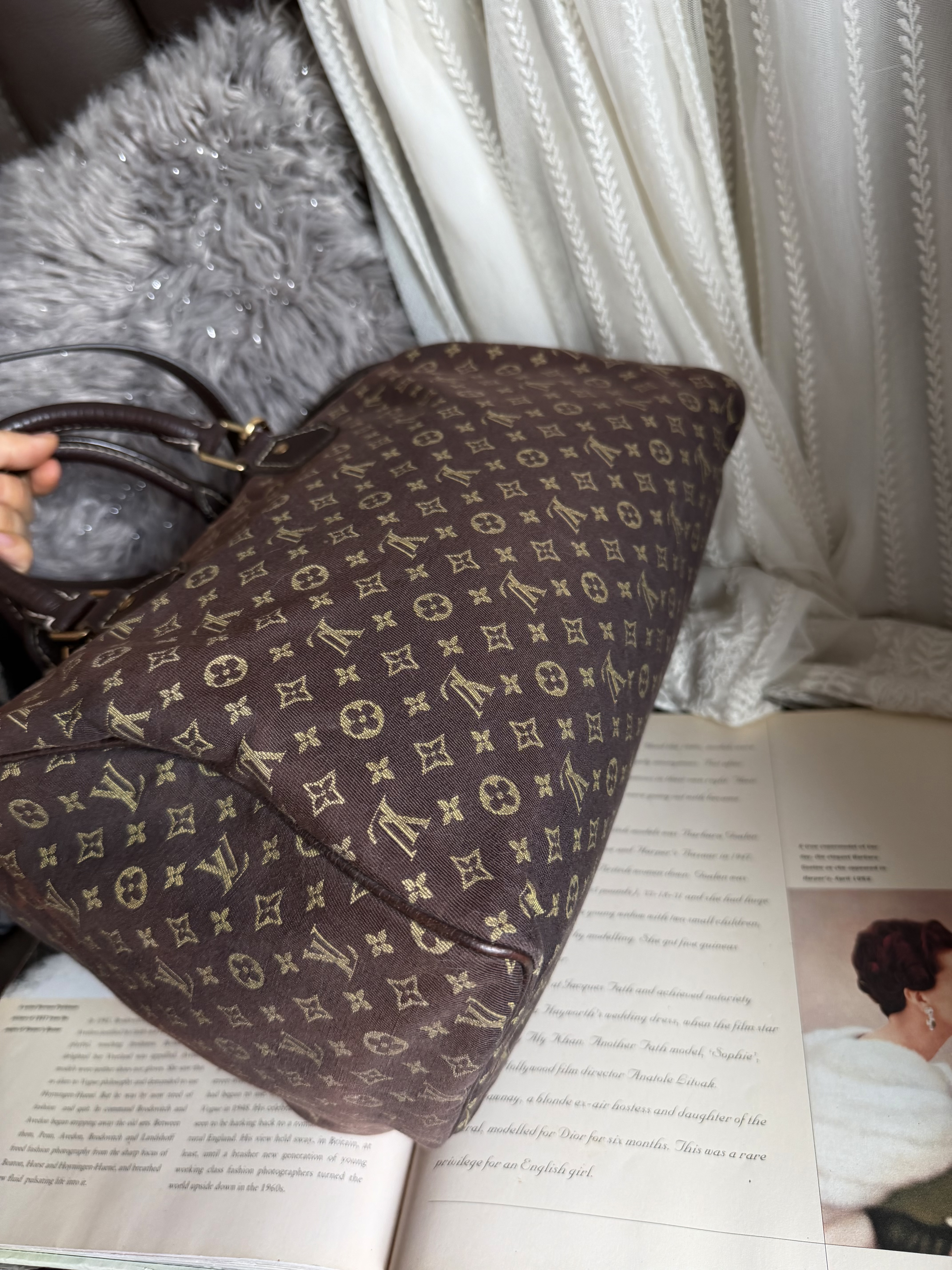 vintage louis vuitton speedy denim monogram bag