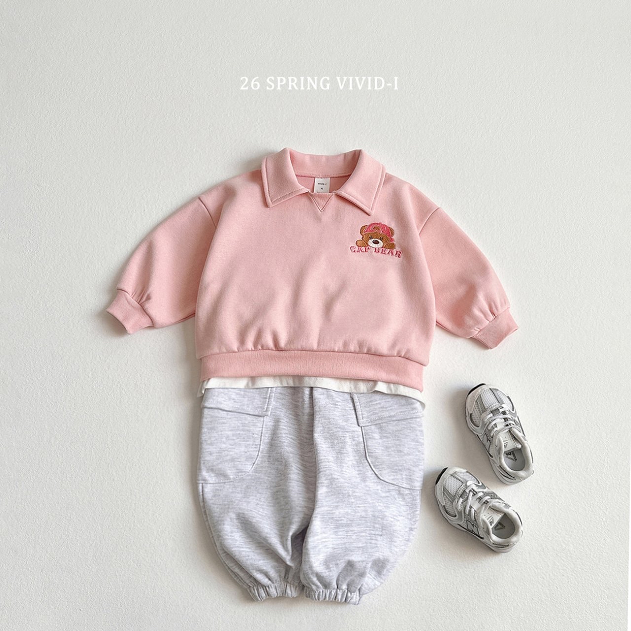 🌸預訂 韓國直送🌸🇰🇷VIVIDI四色標籤寬鬆工裝束腳運動褲