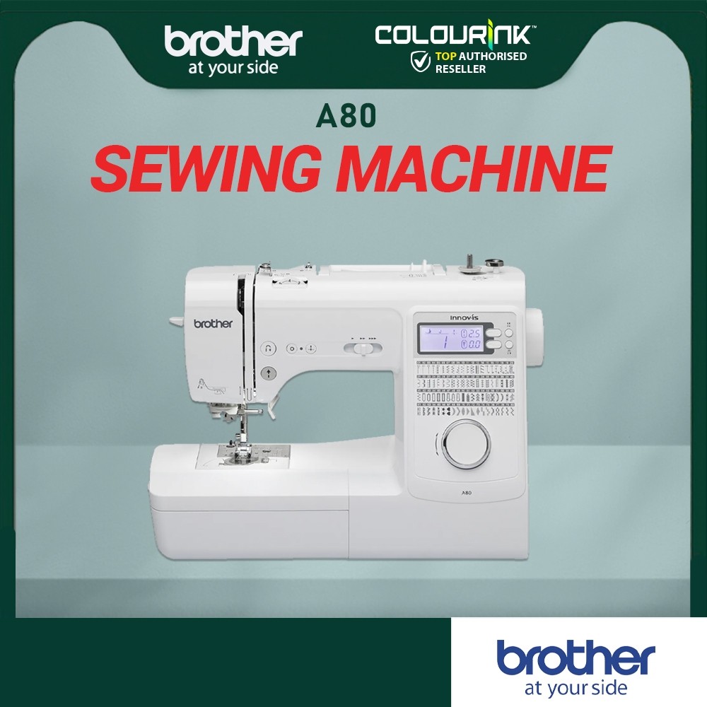 Brother Sewing Machine INNOV-IS A80 Computerized 8 Buttonhole Stitches 80 Built-in Stitches Mesin Jahit