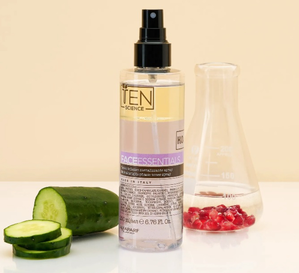 意大利TEN SCIENCE  FACEESSENTIAL 清新水嫩潔膚系列抗氧保濕潔面霜 200ml 煥活雙效保濕噴霧200ml