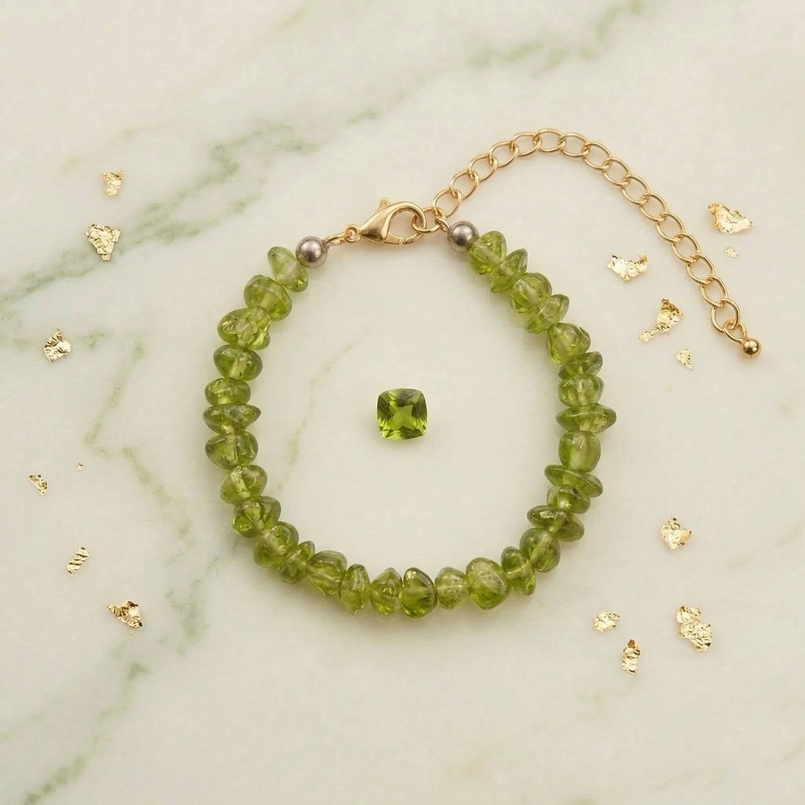 Peridot Crystal Bracelet 