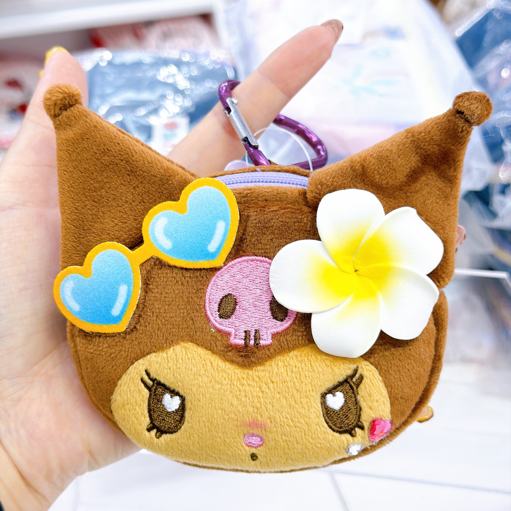 日本直送Sanrio 夏天黑皮泳裝系列 迷你散銀掛包可以放到AirPod