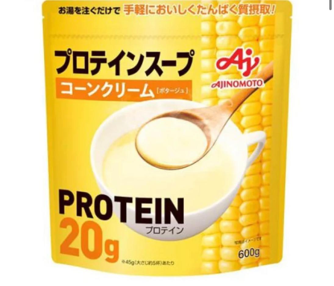 日本味の素 蛋白玉米濃湯 600克 即溶沖泡 暖胃高蛋白 運動後早餐點心適用
