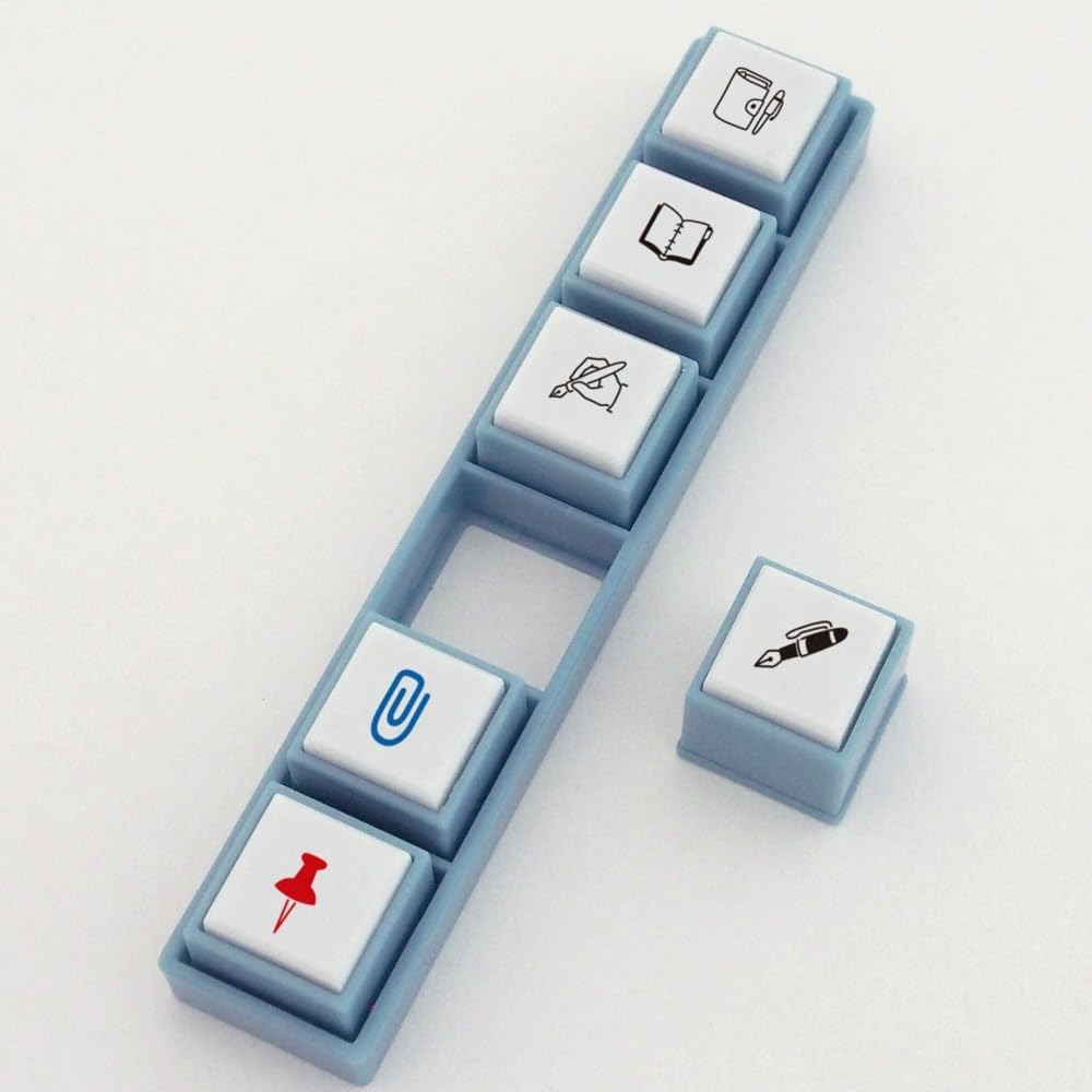 現貨｜文具圖案 KODOMO NO KAO Pochitto Pick! 按壓式6連印章 (1802-011) 