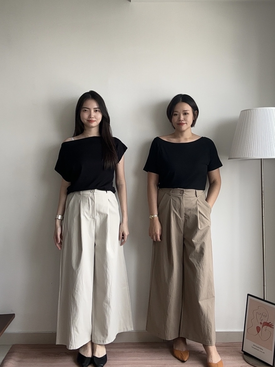 S1977 Wide Leg Long Pants - 6 Colors 