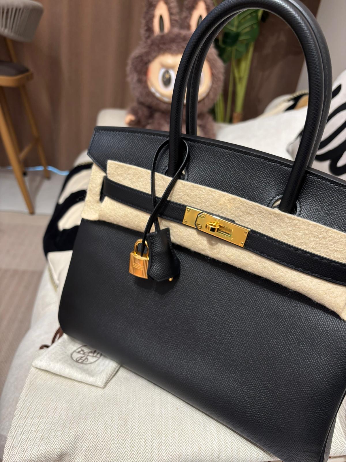 全新 Hermes Birkin 30,STAMP B 黑金 100%Authentic, 100%new 全新✅收據副本✅鎖key✅塵袋✅box