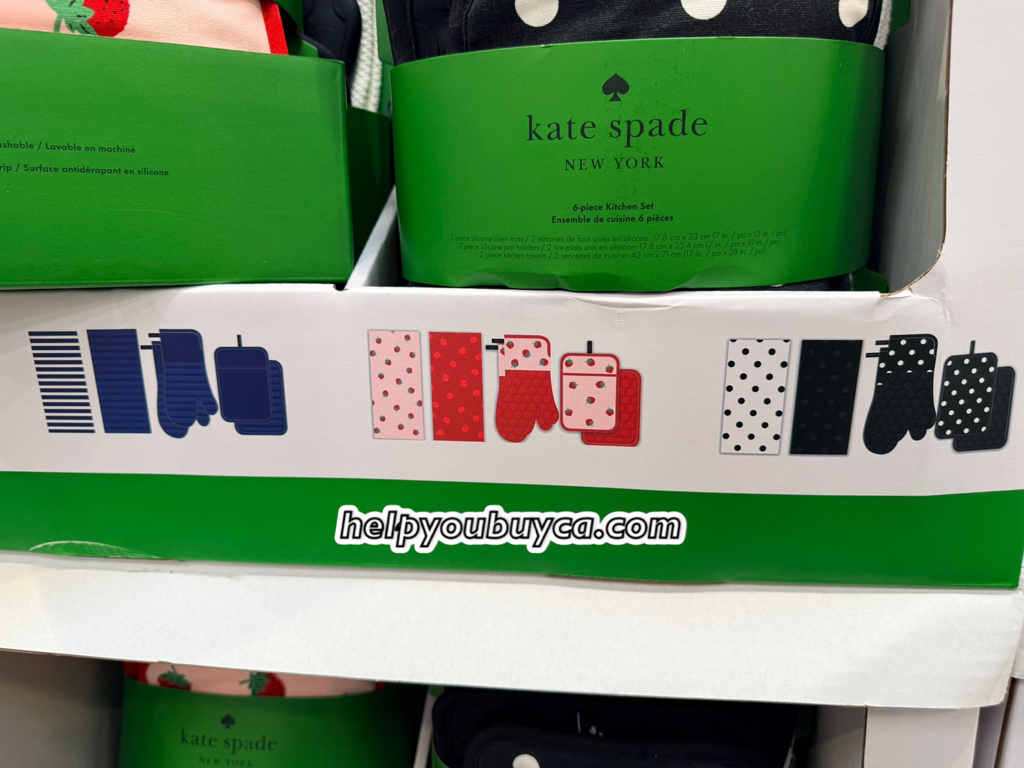 【入伙送禮首選】Kate Spade 廚房精品套裝 - 隔熱手套 + 隔熱墊 + 純棉毛巾
