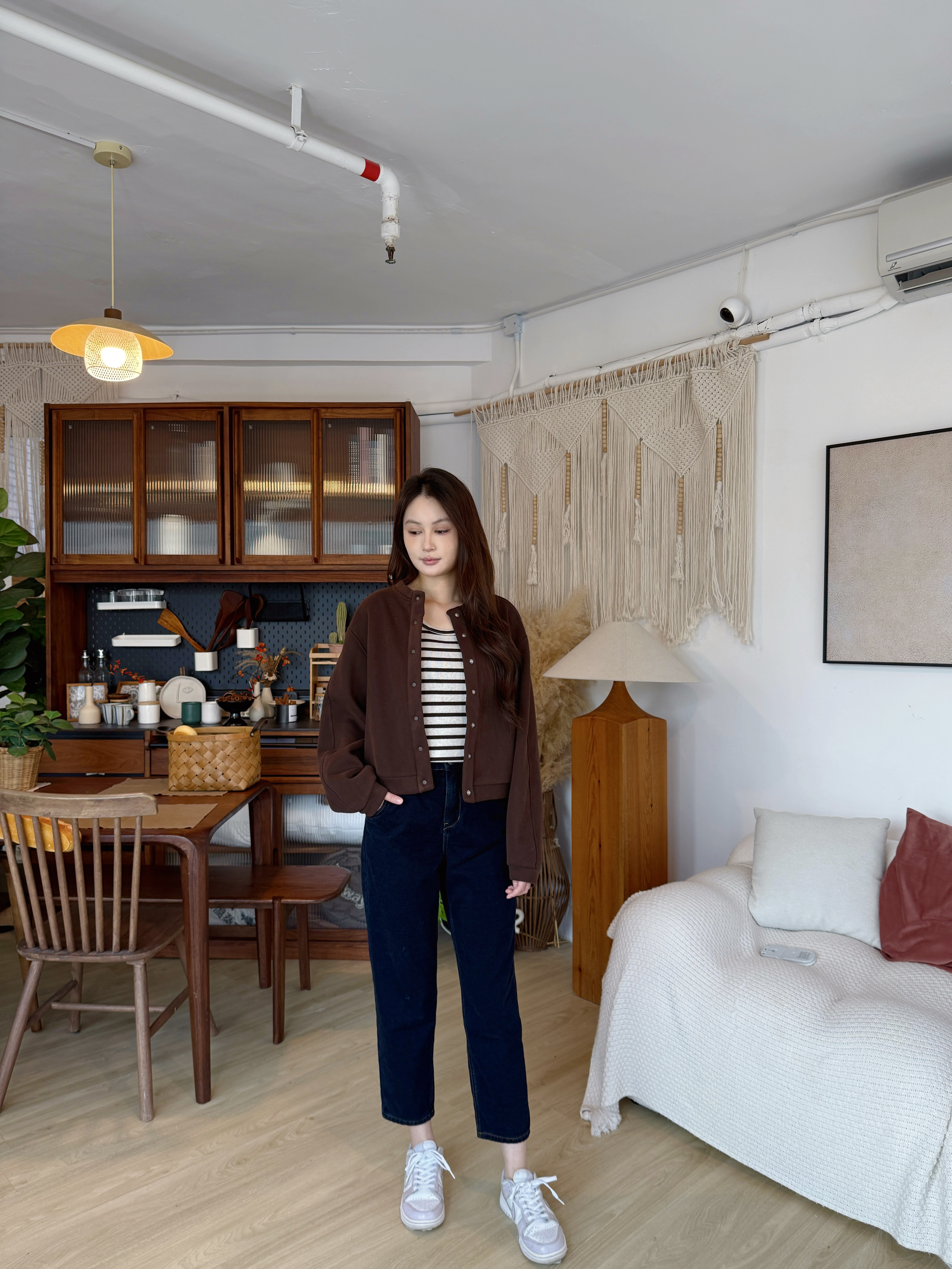 🇰🇷 間條背心棒球Set (碳灰色)