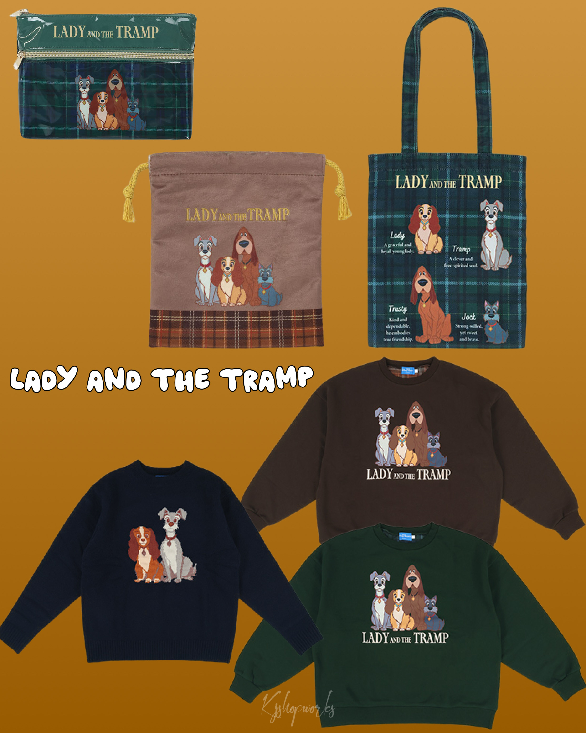 預訂 東京迪士尼 Lady and the Tramp 索繩袋 手提袋 Pouch 衛衣 冷衫