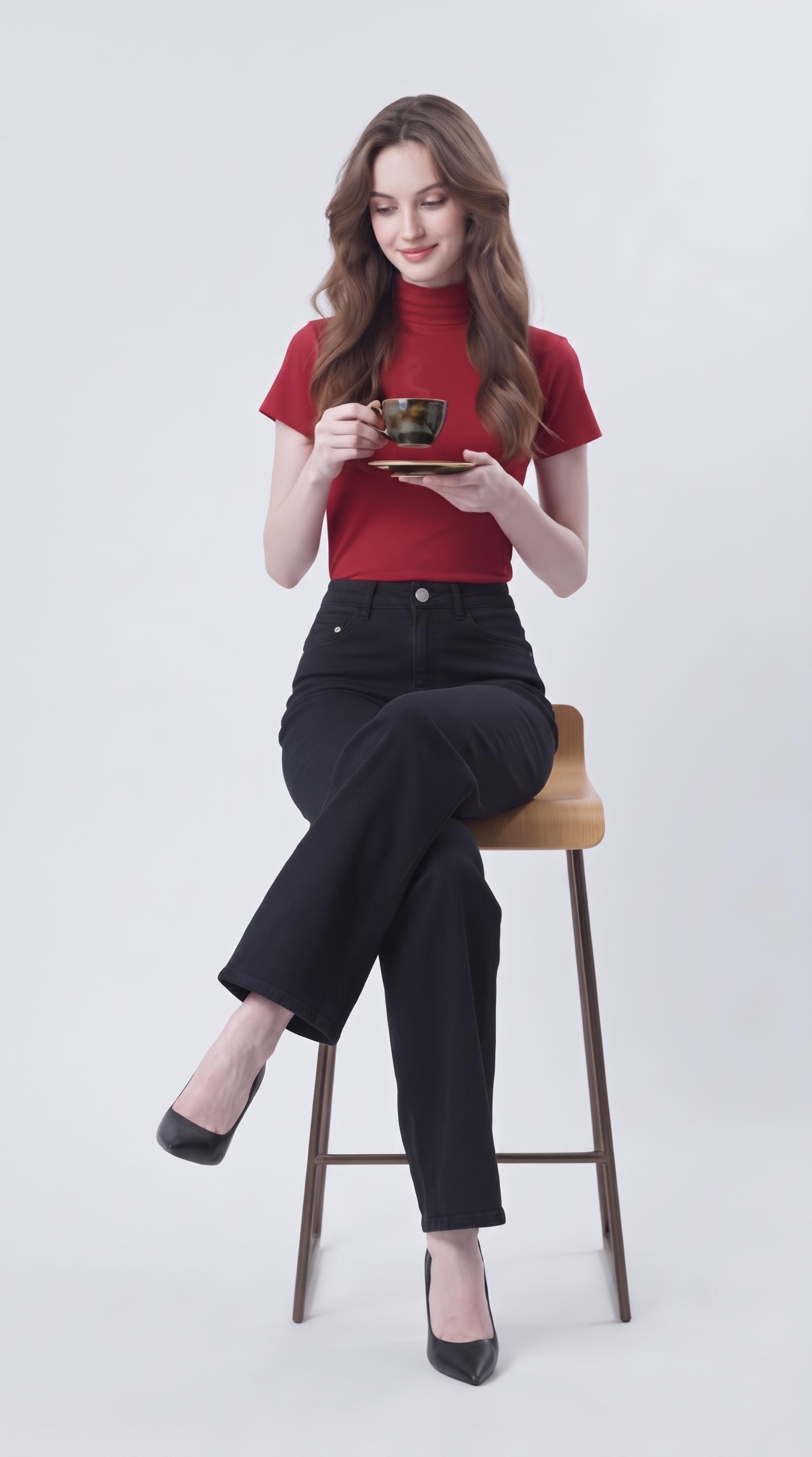 2160BB Ava Essential Mock Neck Knit Top