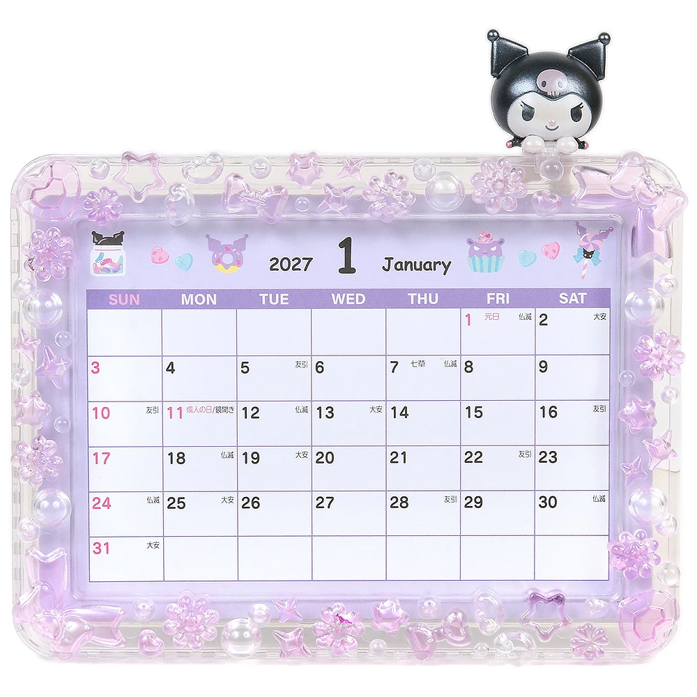 【日本限定】Sanrio 2027 兩用桌上日曆附相框 | 可愛爆燈！用完即變身相框 