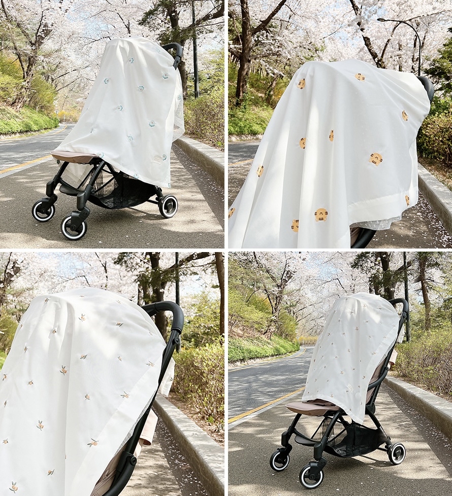 DOTTODOT 刺繡嬰兒車遮陽防風罩（Stroller Cover）