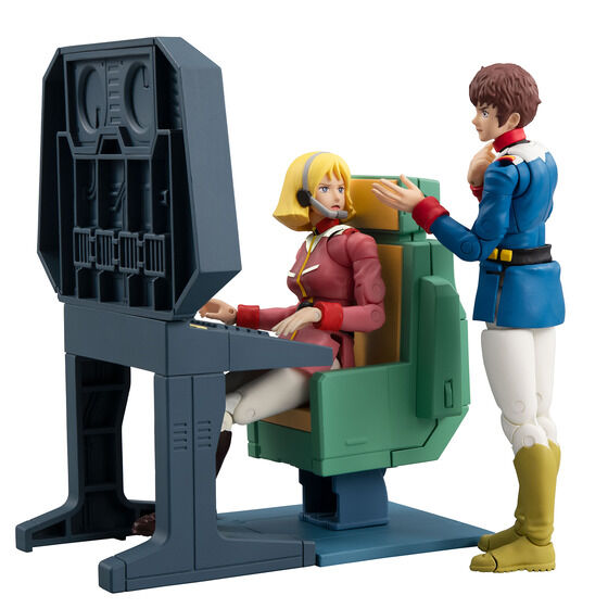 (預訂訂金 $200) (總價 $500) (魂限) MegaHouse G.M.G. COLLECTION EX 機動戰士高達 阿寶 & 馬茜 白色基地艦橋通信士套裝 (行版) GMG Gundam White Base Bridge Radio operator Desk Set