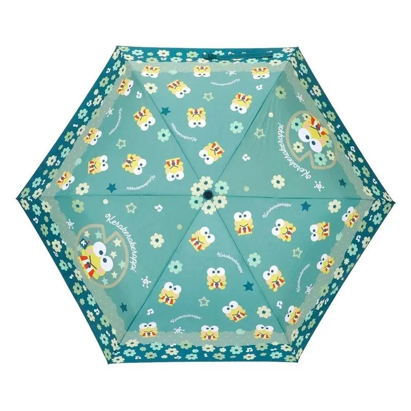 現貨🐱|Sanrio Kerokerokeroppi 三節防風縮骨雨傘(鈦金屬色鋁桿 + 防風傘骨 + UV防護)