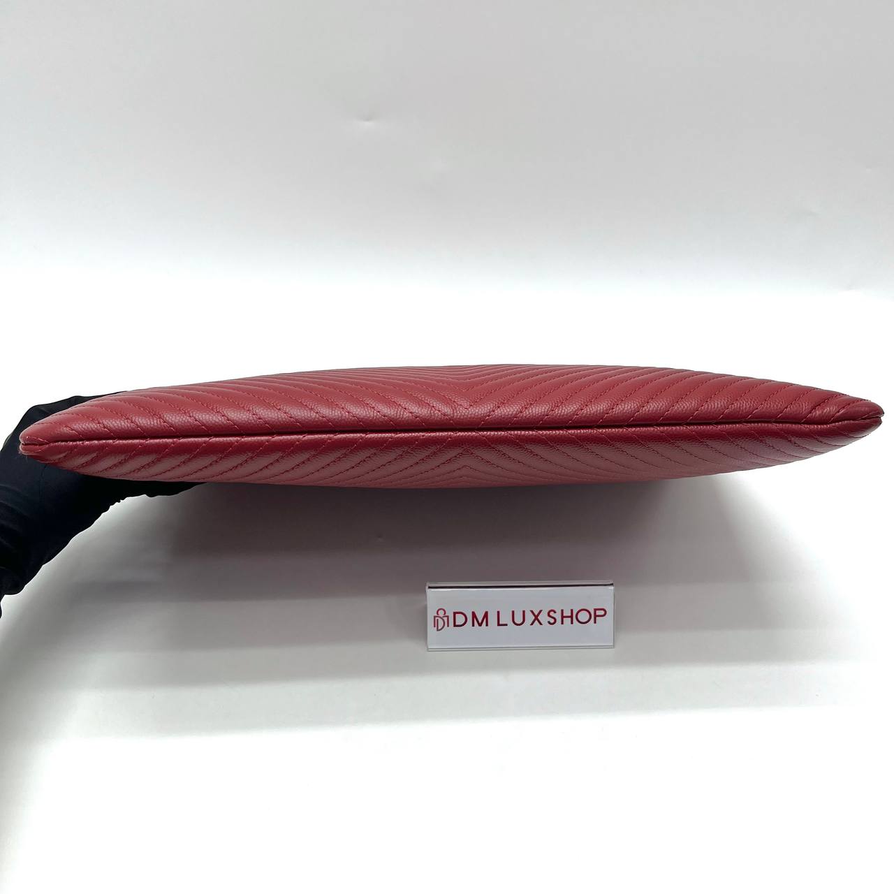 Chanel Red Caviar Chevron O Case (Serial 22, Y: 2016)