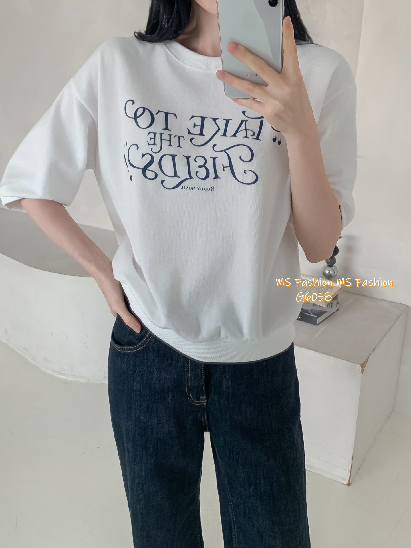 G6058 韓國🇰🇷拼色字母top