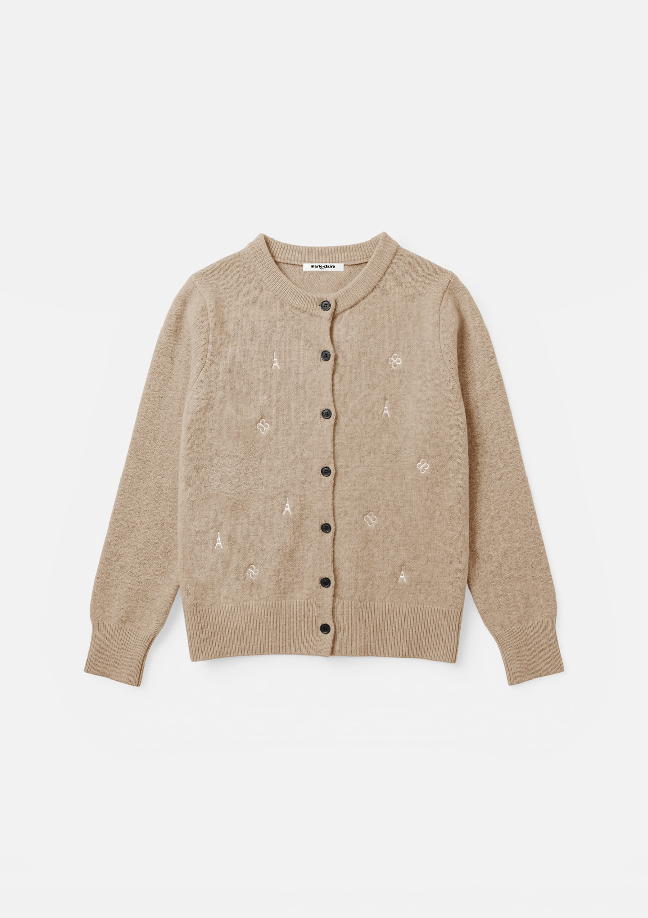 Marie Claire Lucky Clover Eiffel Tower🇫🇷Knit Sweater