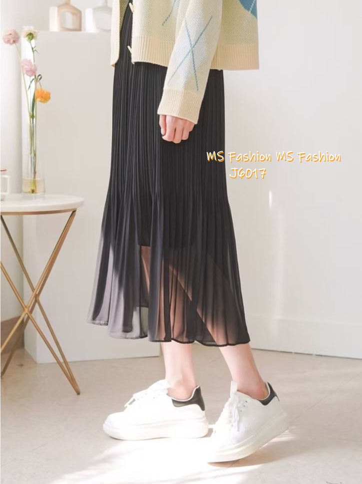 J6017 韓國🇰🇷百摺雪紡半裙