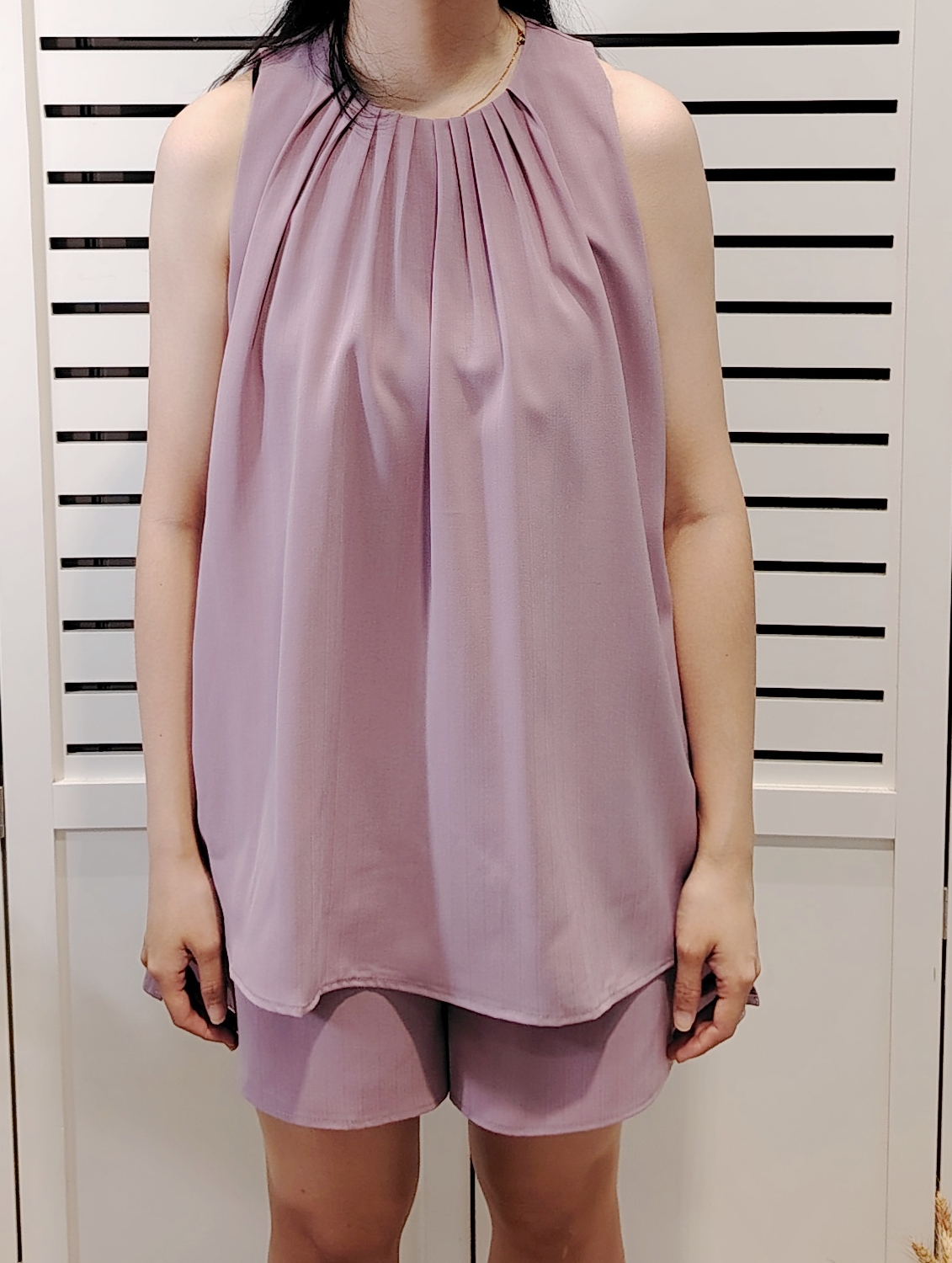 25006 Set Cutin Blouse With Short Pant