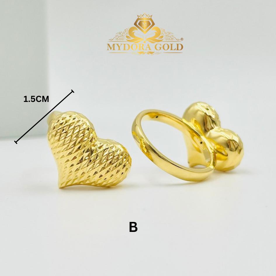 MYDORA Cincin Love Gemuk Pahat (5G) l EMAS 916/22K