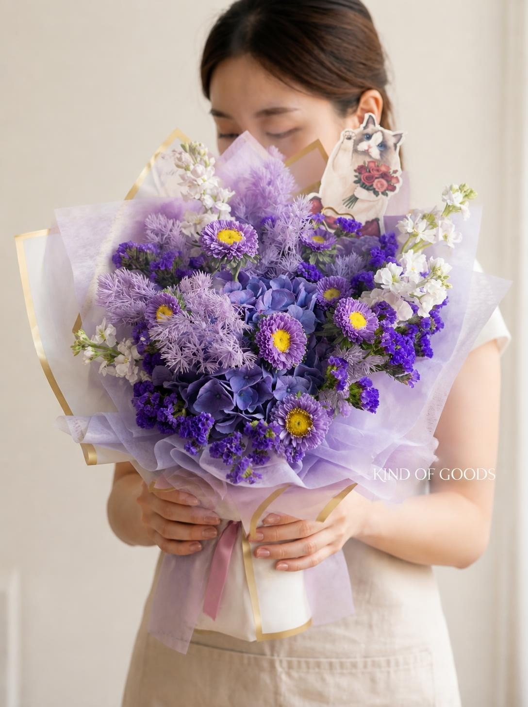 紫境繡球花束