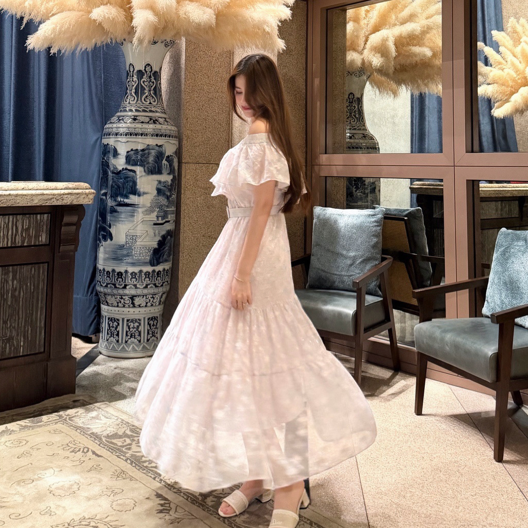 #HANNA-made# Gilded Garden Jacquard Dress