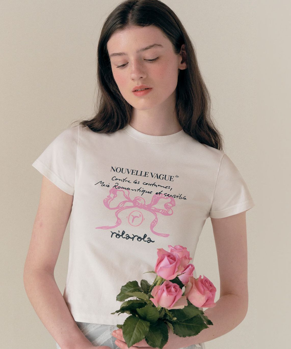 🎀Rolarola 🎀 ONE OFF SHOULDER 橫間cardigan 獨家折扣優惠 size: s/m Pink/white 28/3截單