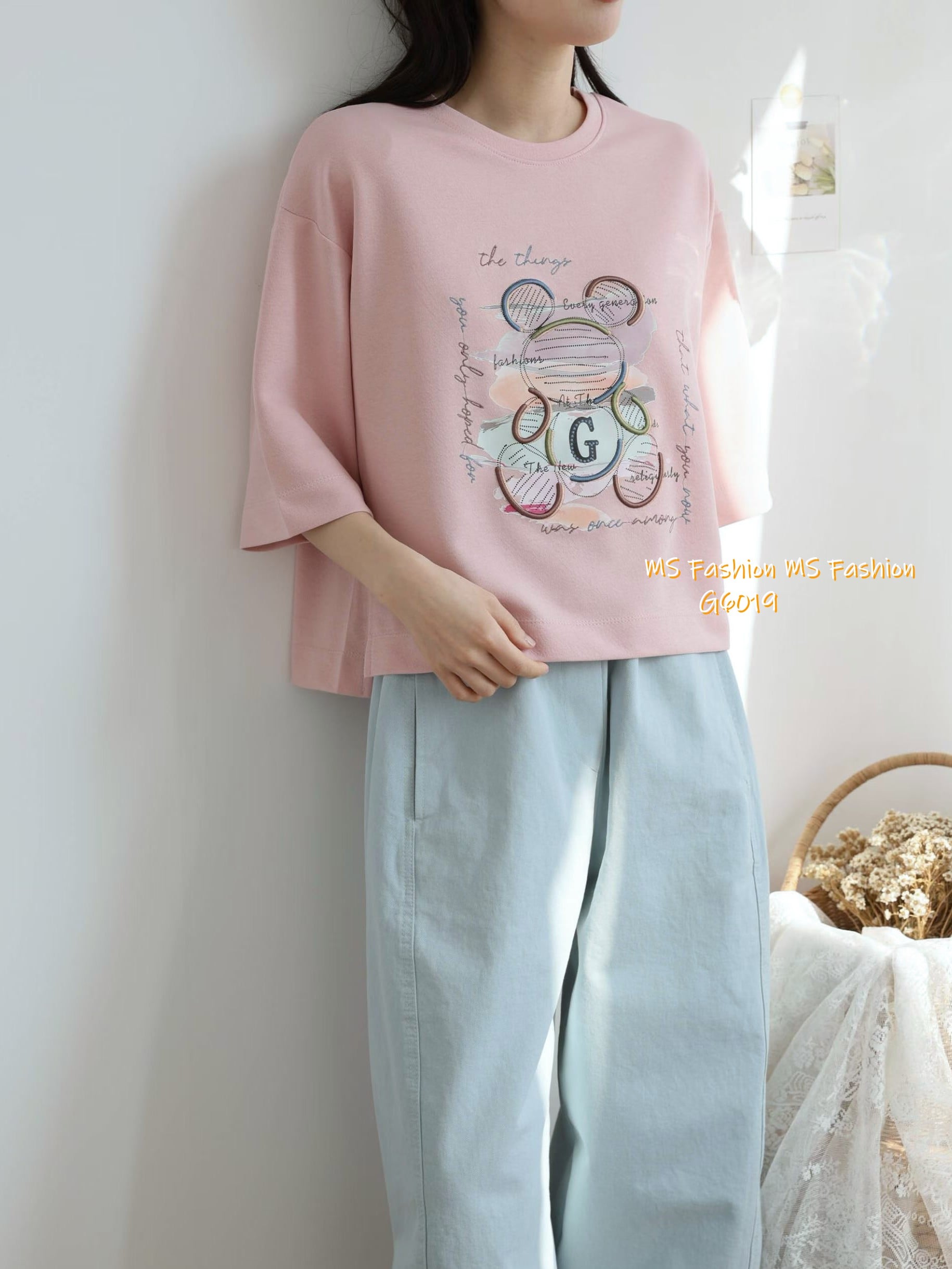 G6019 韓國🇰🇷靚料靚print top