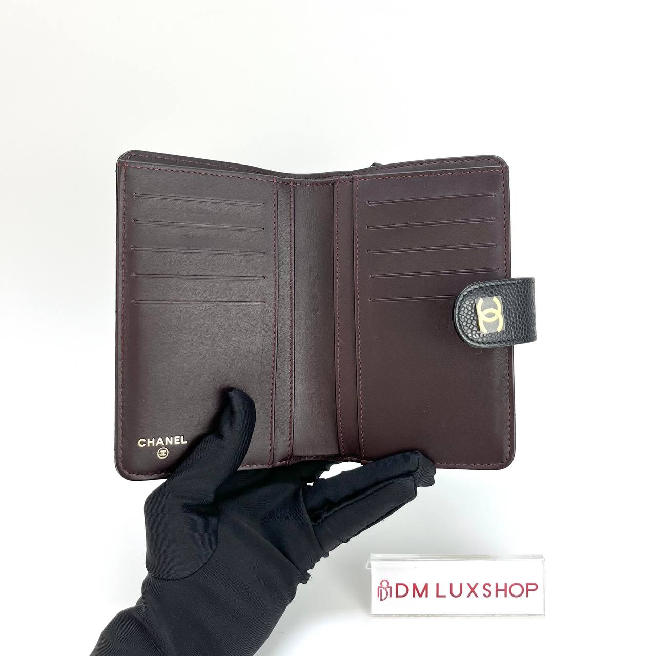 Chanel Black Caviar Medium Wallet GHW (Serial18, Y: 2013)