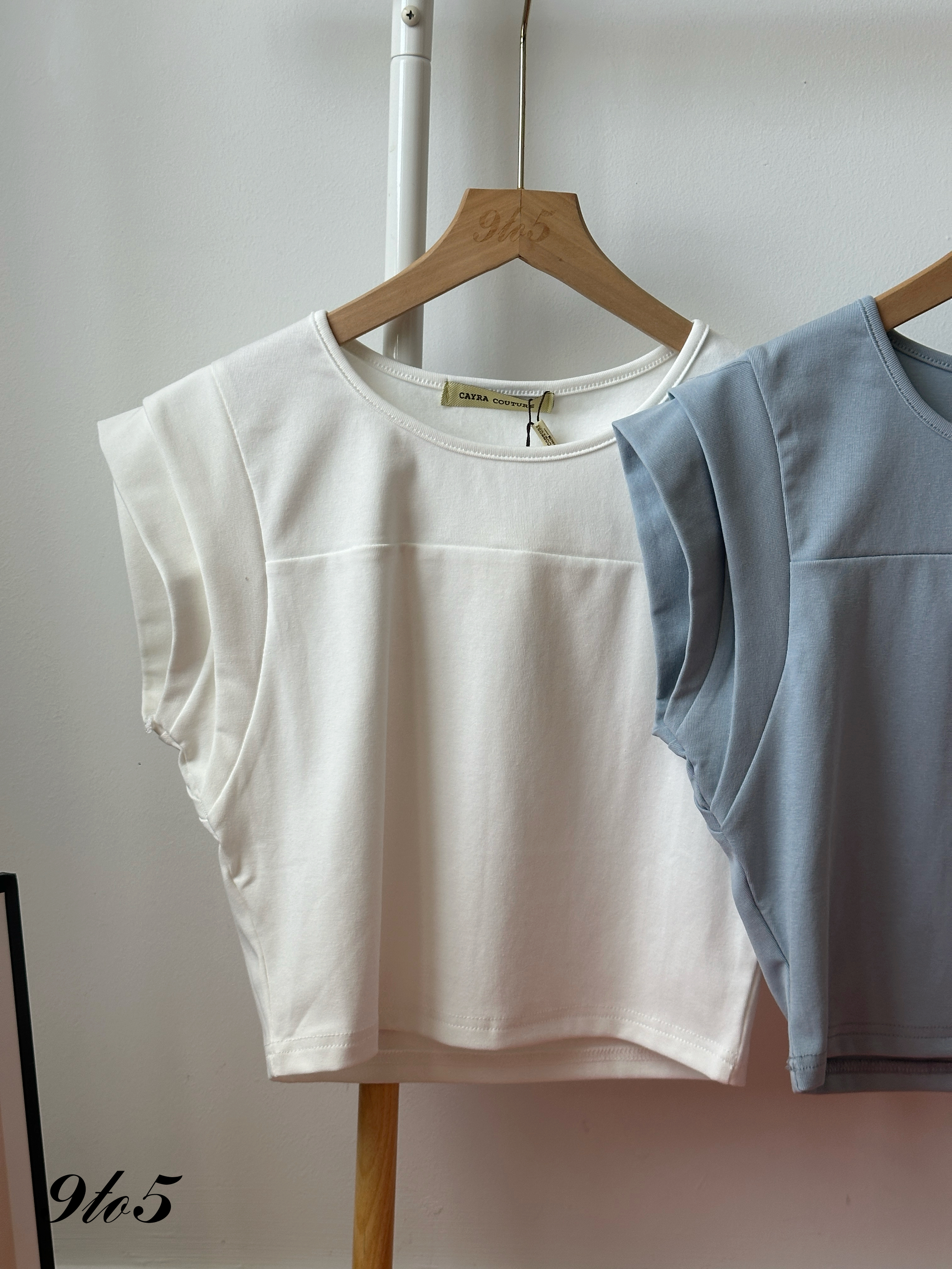 T4354 Double Layered Sleeves Top - 4 Colors 