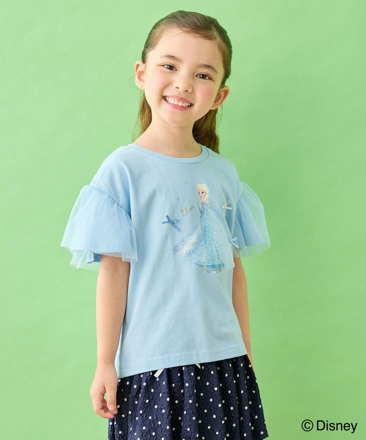🆕【⭐訂購⭐】🇯🇵日本直送🌀#Frozen 蓬鬆喇叭薄紗袖 短袖上衣［2款選］🌀 [ELFA-0060][260706]